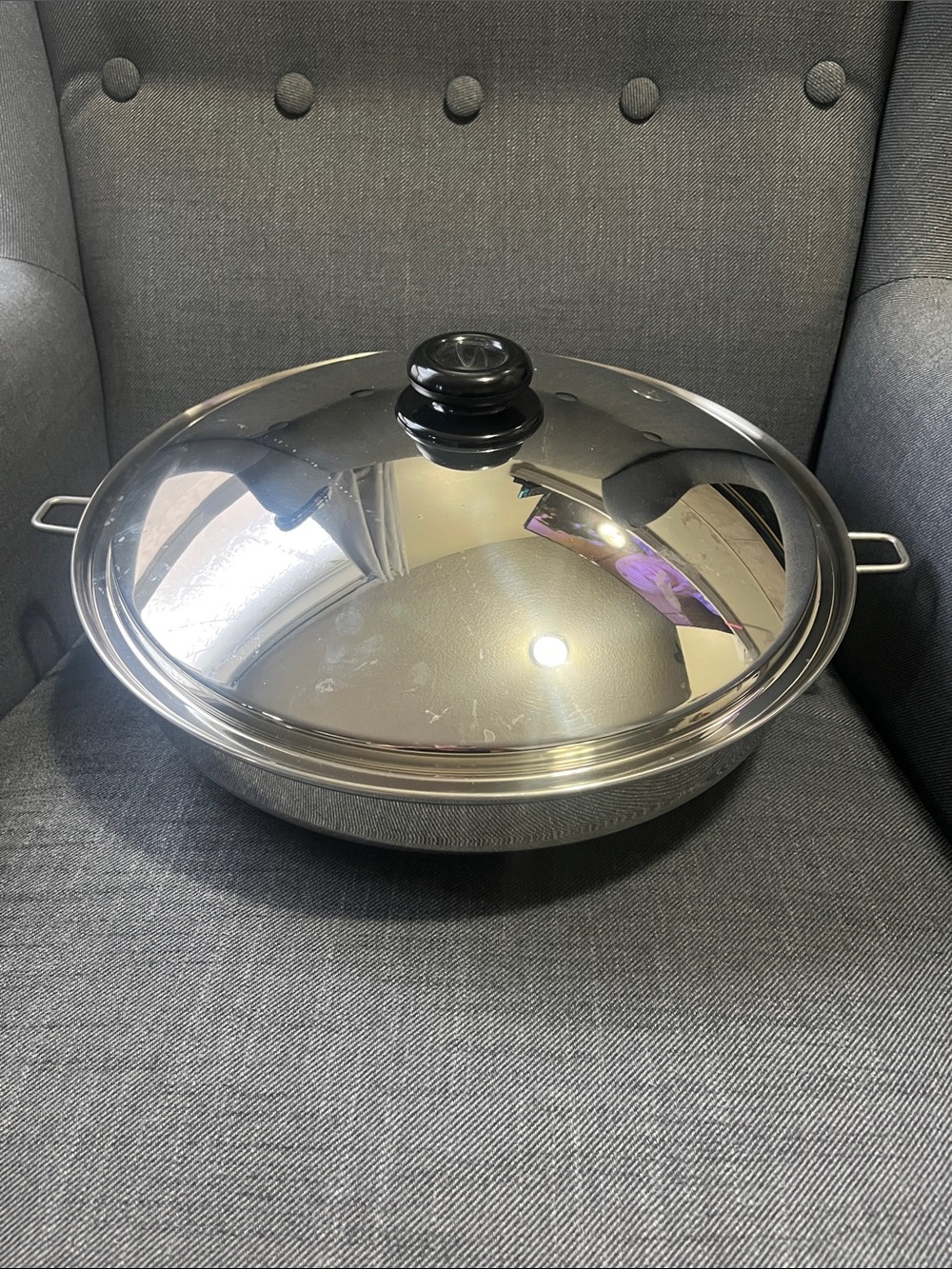 Saladmaster 14” Stainless Steel Covered Wok Pan with Vapo lid